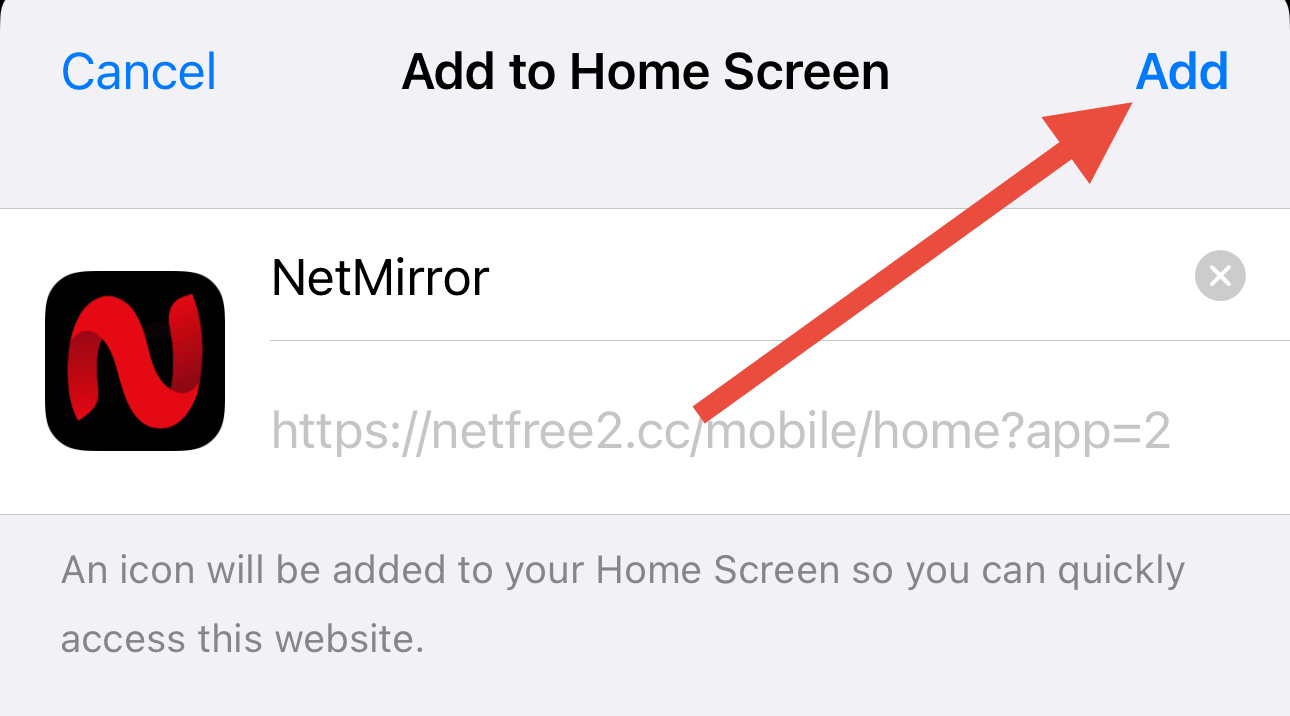 add netmirror to iphone